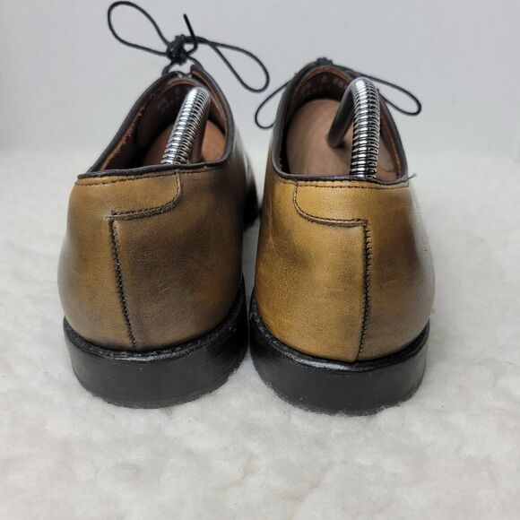 Allen Edmonds Park Ave Men’s Shoes Size 9.5 Bourbon Cap Toe Oxford Leather - Picture 4 of 11